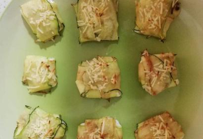 Raviolis de calabacín y salmón